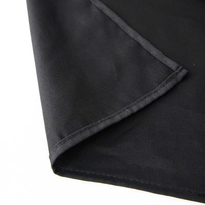 100% Cotton 54"x54" Square Tablecloth Black Linen - Soft & Breathable Fabric Table Cover