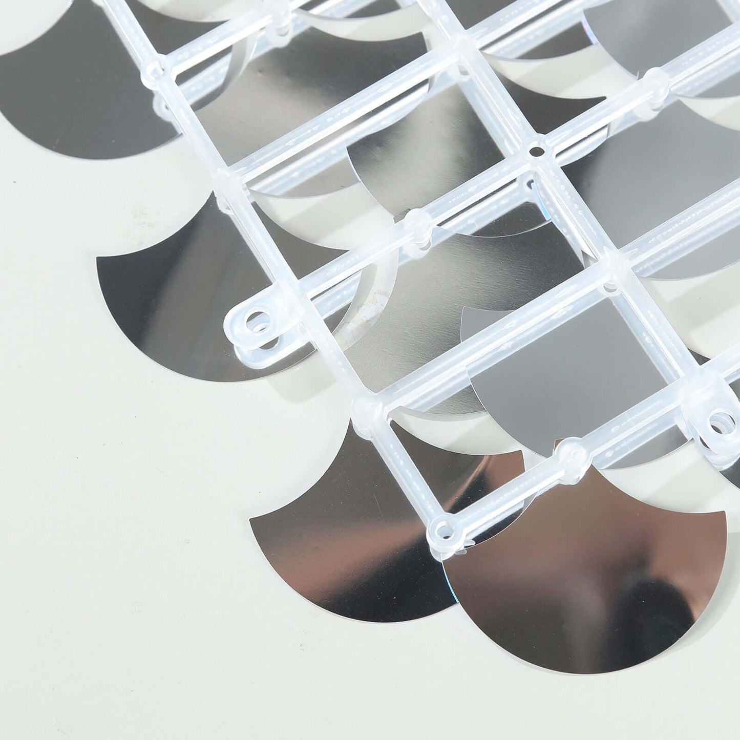 24sq.ft Shiny Iridescent Blue Sequin Shimmer Wall Photo Backdrop with Mermaid Scales Pattern, Party Wall Art Décor Panels - 24 Panels