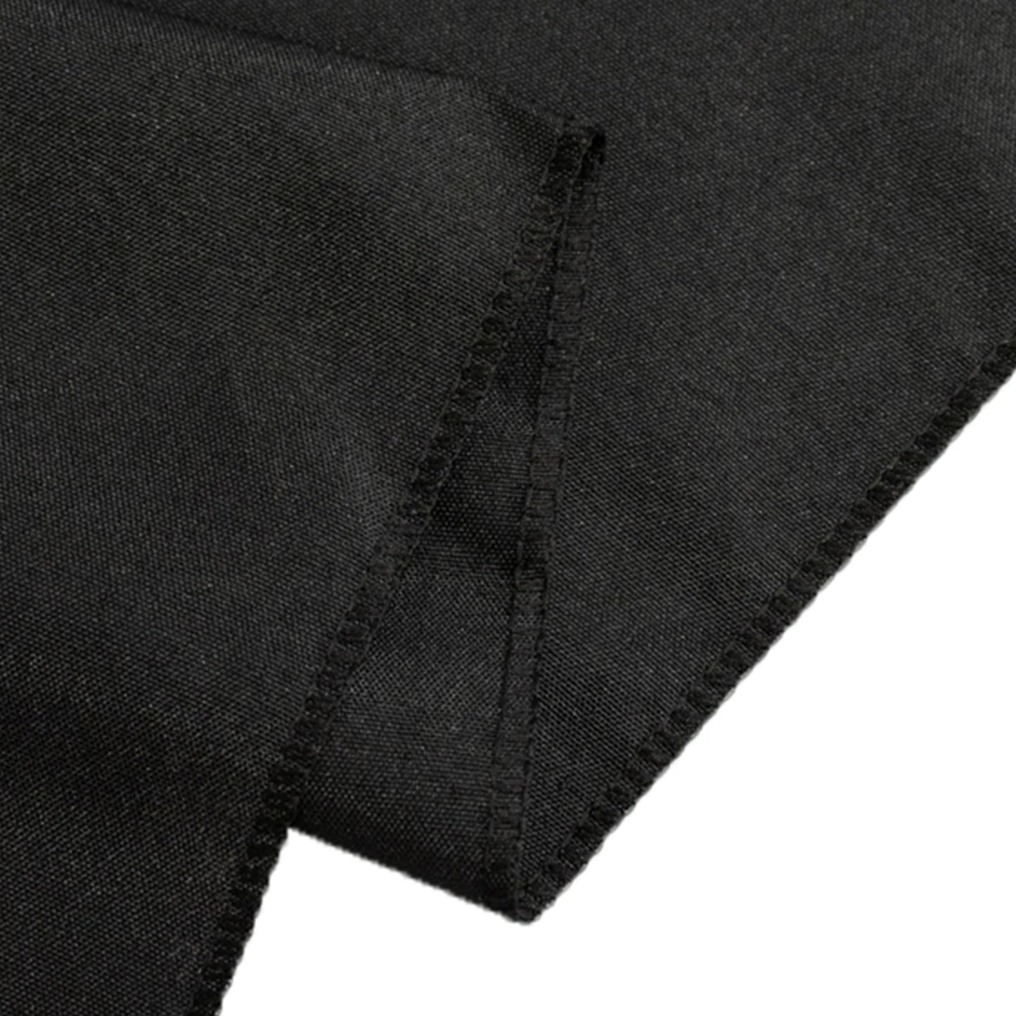 Fitted Polyester 72"x24"x30" Rectangle Tablecloth Black - Perfect Fit for Special Size Tables