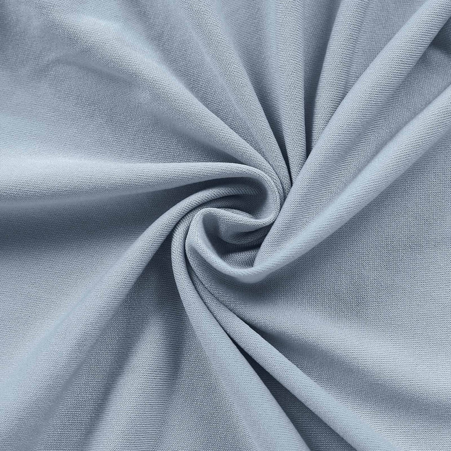 6ft Matte Dusty Blue Spandex Fitted Chiara Backdrop Stand Cover For Round Top Wedding Arch