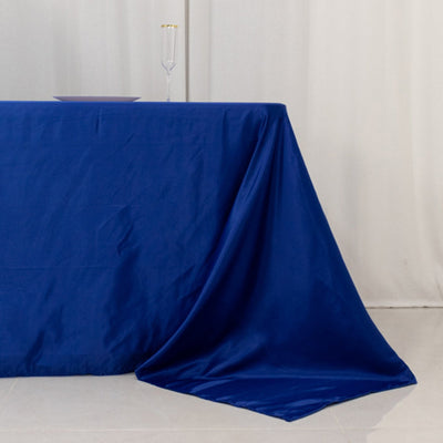 Lamour Satin 90"x156" Rectangle Tablecloth Royal Blue - Luxurious, Soft Seamless Table Cover