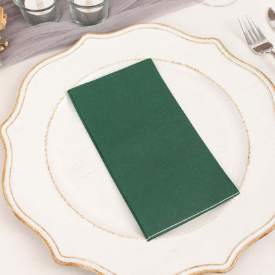 50-Pack Paper Napkins Hunter Emerald Green - Soft Disposable 2-Ply Dinner Napkins for Weddings