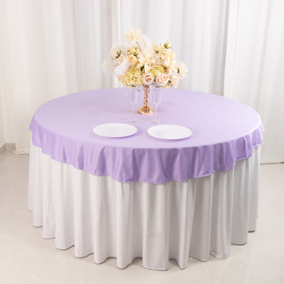 Scuba Round 70" Tablecloth Lavender Lilac - Wrinkle Free & Stain Resistant Table Cover