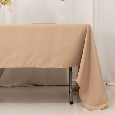 Premium Polyester 60"x126" Rectangle Tablecloth Nude - Stain-Resistant 220GSM Finish Table Cover