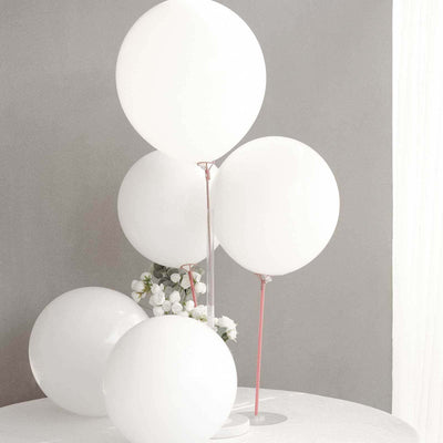 10 Pack 18" Matte Pastel White Helium or Air Latex Party Balloons