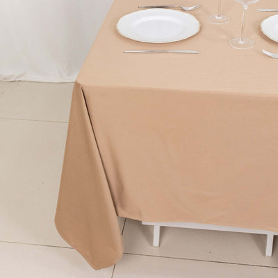 Scuba Square 70"x70" Tablecloth Nude - Wrinkle Free & Stain Resistant Table Cover