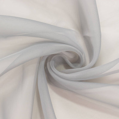 5ftx32ft Silver Chiffon Curtain Panel, Durable Flame Resistant Backdrop Ceiling Drapery With Rod Pocket