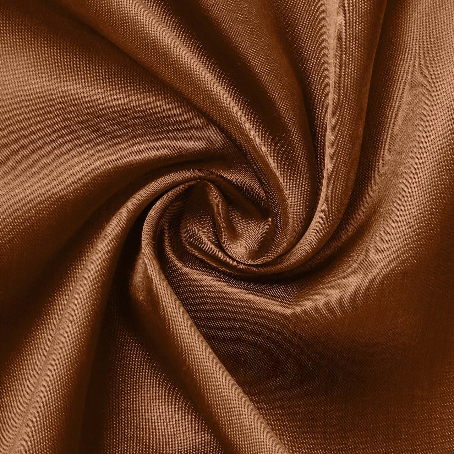Satin Rectangular 60"x102" Tablecloth Cinnamon Brown - Smooth and Lustrous Table Cover