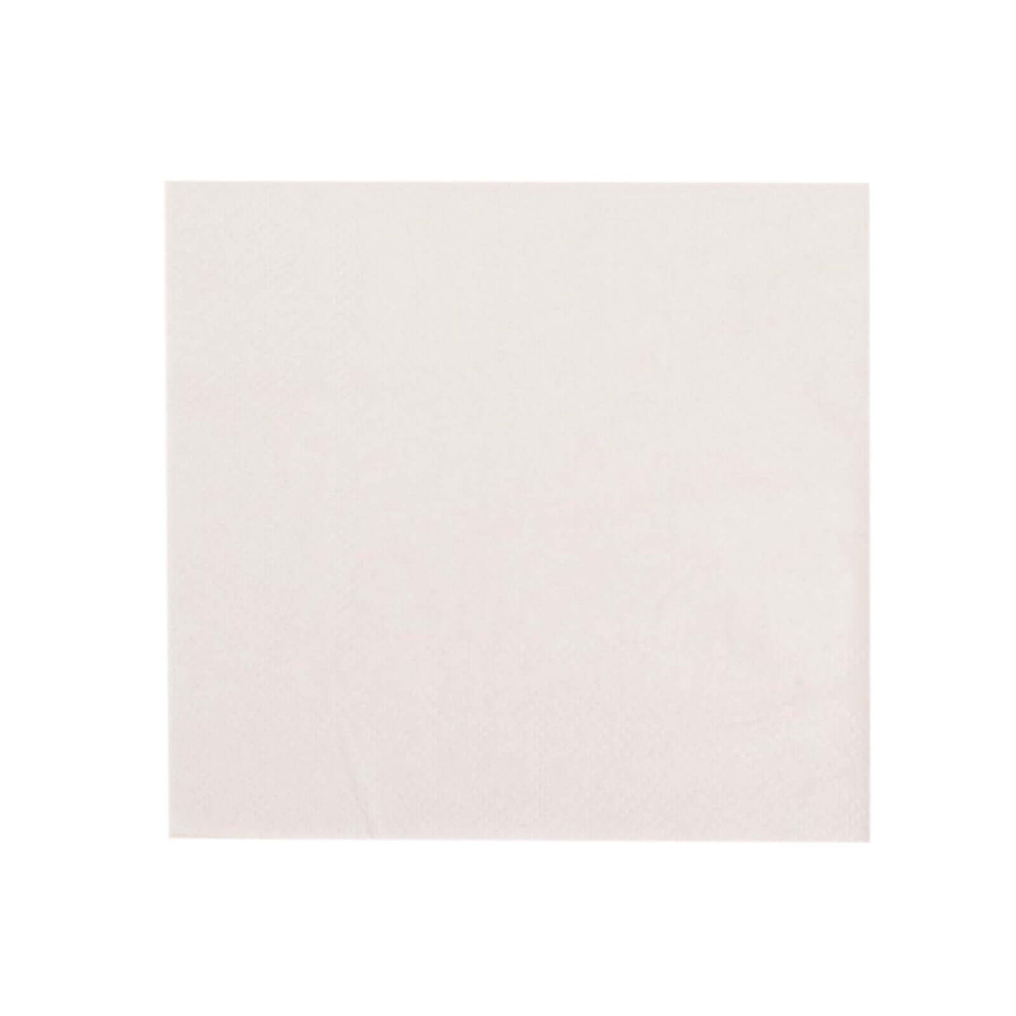 50-Pack Paper Beverage Napkins White - 2 Ply Disposable Soft 18GSM Cocktail Napkins 5"x5"