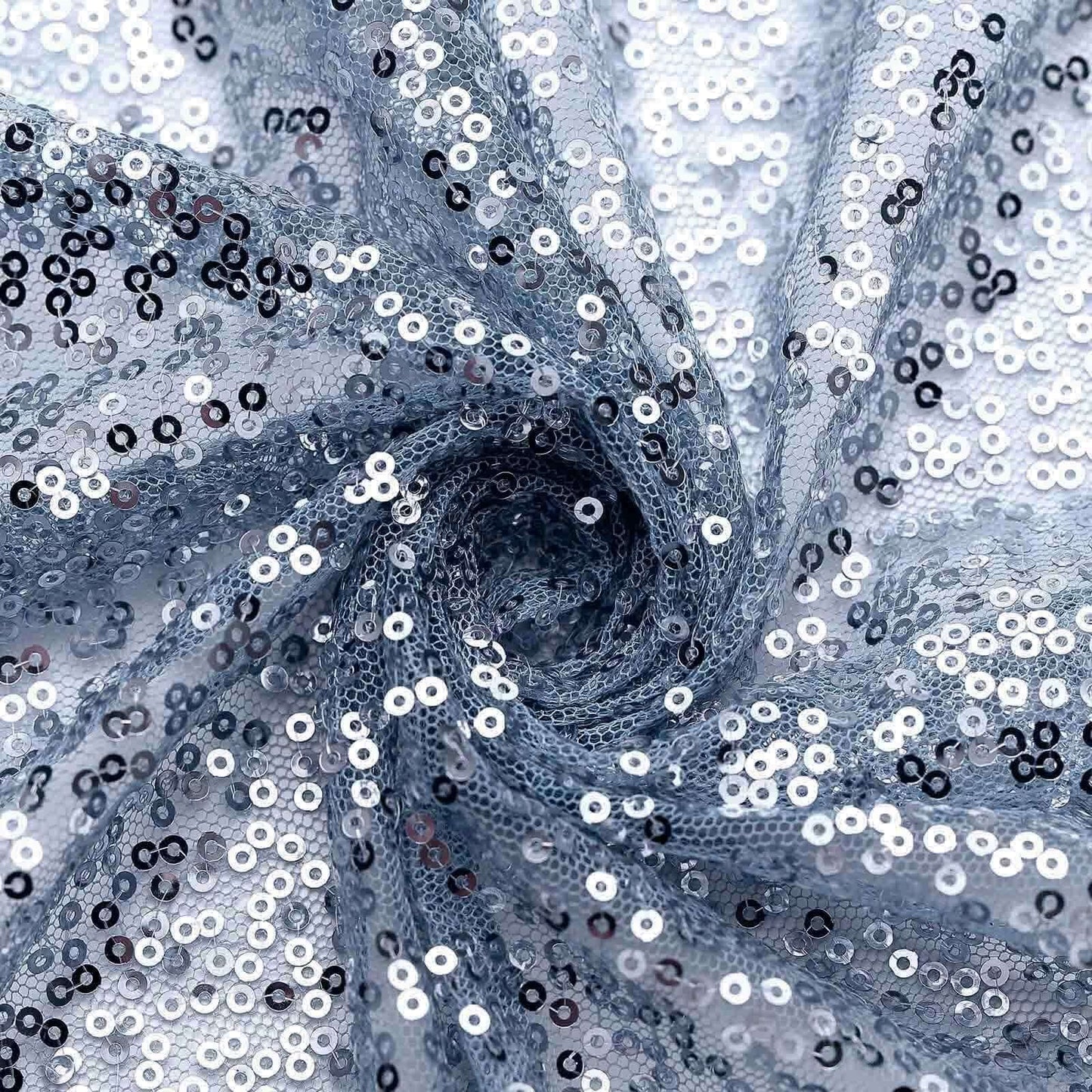 Sequin 20"x20" Napkin Dusty Blue - Shimmering Dinner Napkin