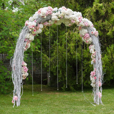 10 Pack Acrylic Crystal Beaded Garland Strands with Octagon Diamond Prism Pendant, Hanging Chandelier Beads Chains for Christmas Tree Ornaments Party Decorations - 3ft