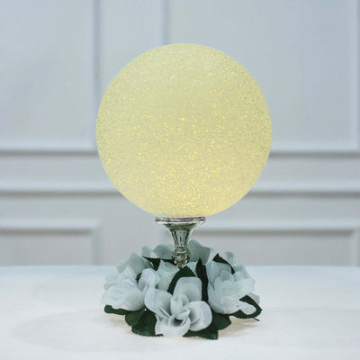 LED Color Changing Light Globe - Battery Operated Ball Centerpiece 10" - Linen Luxes