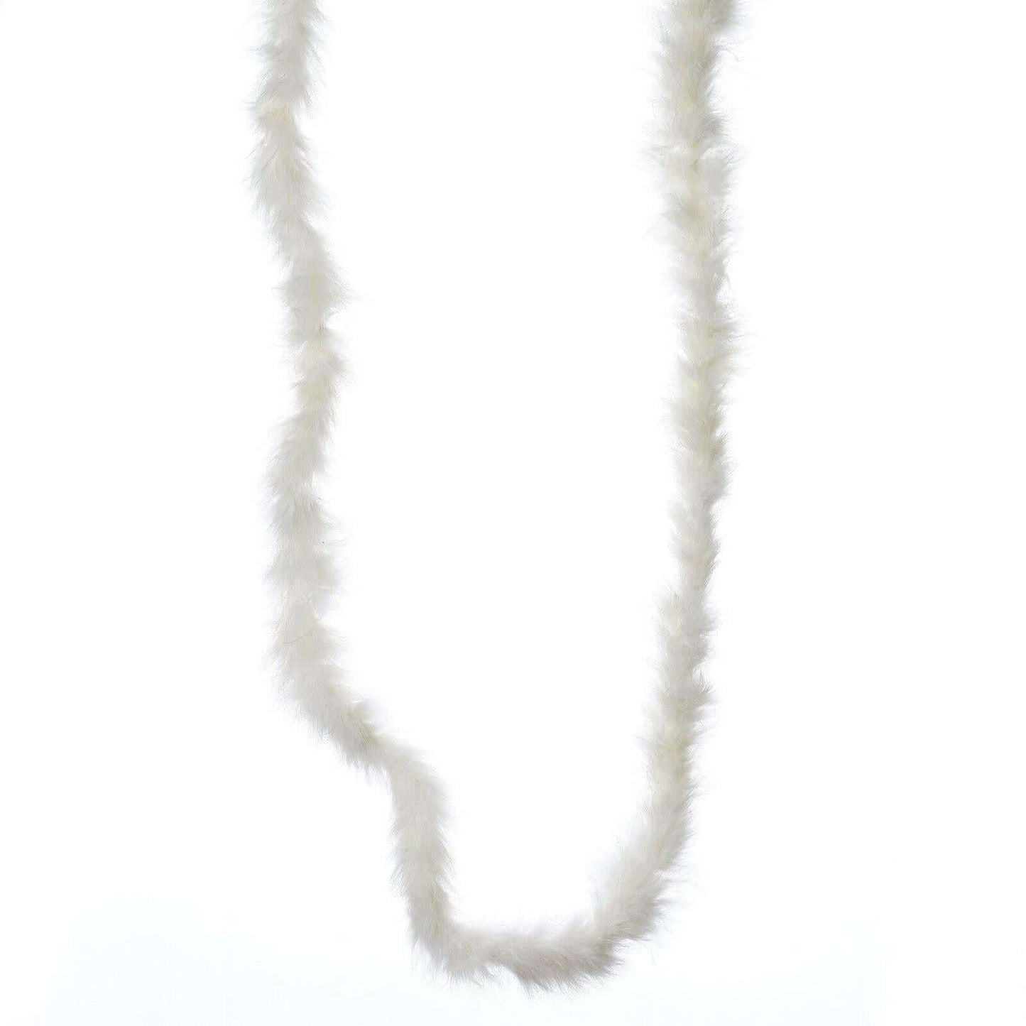 Marabou Ostrich Feather Boa Ivory Deluxe Soft and Fluffy Design - Party Accessory 2 Yards - Linen Luxes