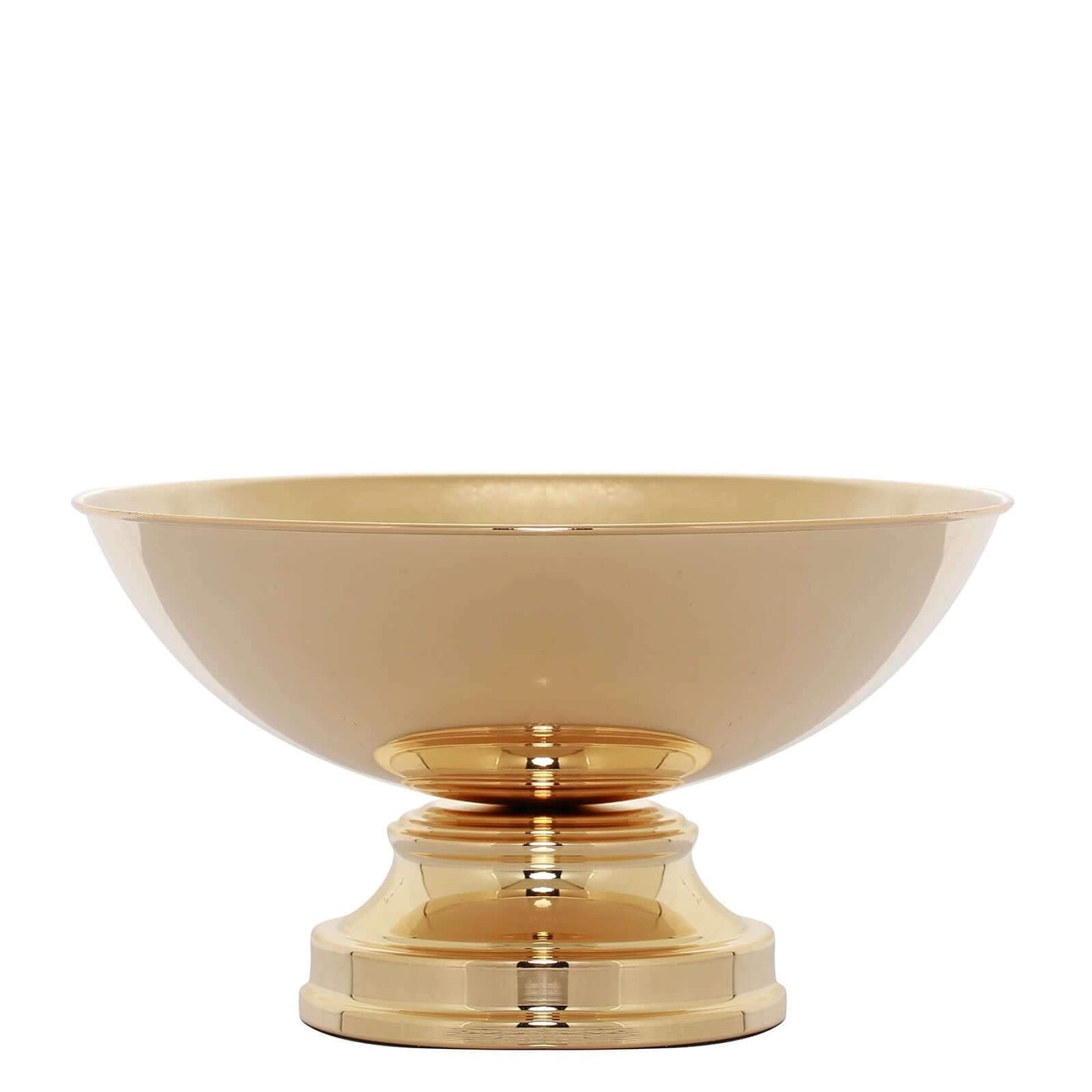Metal Pedestal Flower Pot Round Design Gold - Floating Candle Bowl and Display Dish 12" - Linen Luxes