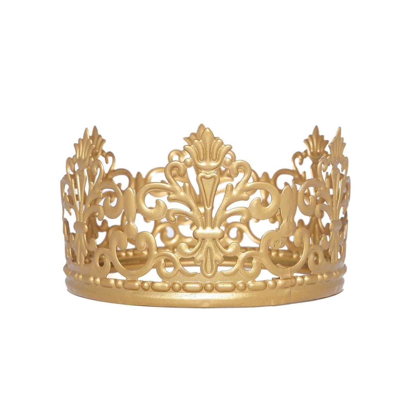Metal Princess Crown Cake Topper Gold - Exquisite Cake Centerpiece Decor for Quinceañeras Bridal Showers & Fairytale - Themed Events 2" - Linen Luxes