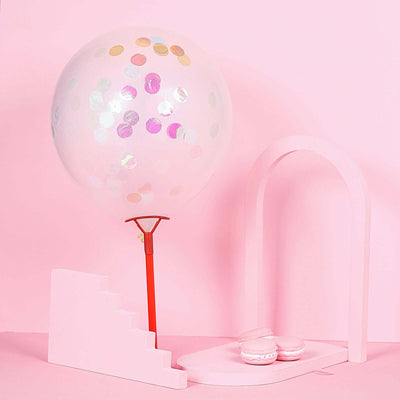 Metallic Round Party Confetti 18G Bag Iridescent Foil, Balloon Table Confetti Glitter Dots for Festive Weddings Baby Bridal Showers & Events - Linen Luxes