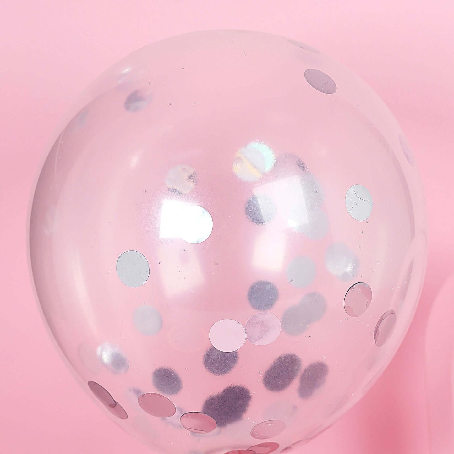 Metallic Round Party Confetti 18G Bag Silver Foil, Balloon Table Confetti Glitter Dots for Festive Weddings Baby Bridal Showers & Events - Linen Luxes