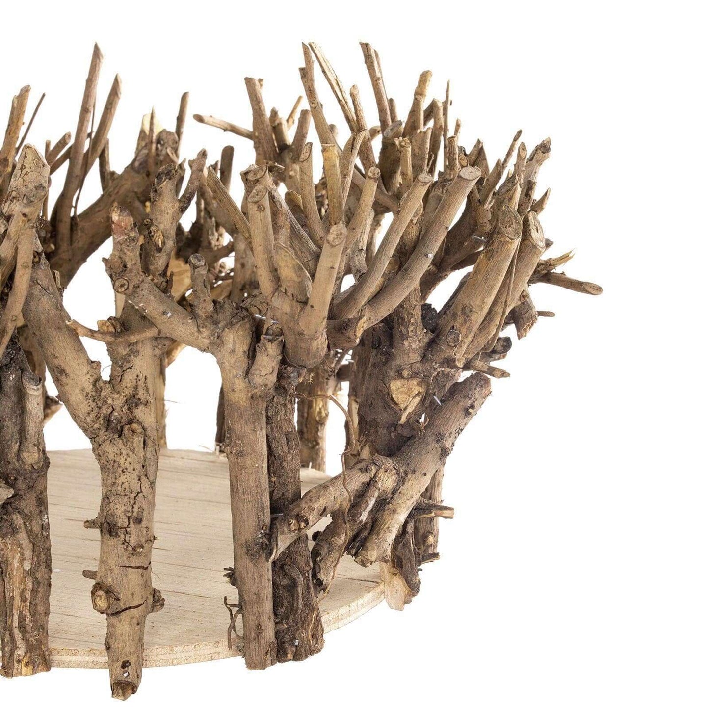 Natural Wooden Candle Holder Centerpiece - Rustic Mini Flower Vase for Events & Tables 6" - Linen Luxes