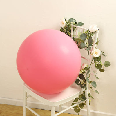 5 Pack Large Matte Pastel Pink Biodegradable Balloons, 36" Round Eco-friendly Thickened Latex Party Balloons