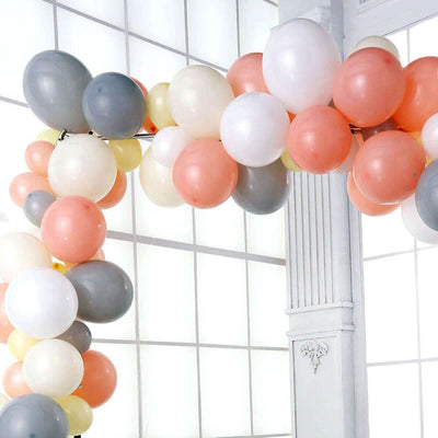 110 Pack Cream, Gray and Peach DIY Balloon Garland Arch Party Kit