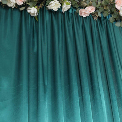 8ftx10ft Peacock Teal Satin Event Curtain Drapes, Backdrop Event Panel