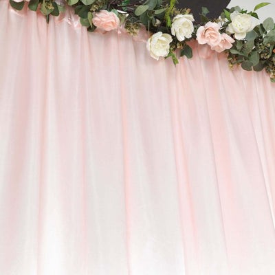 8ftx10ft Blush Satin Event Curtain Drapes, Backdrop Event Panel
