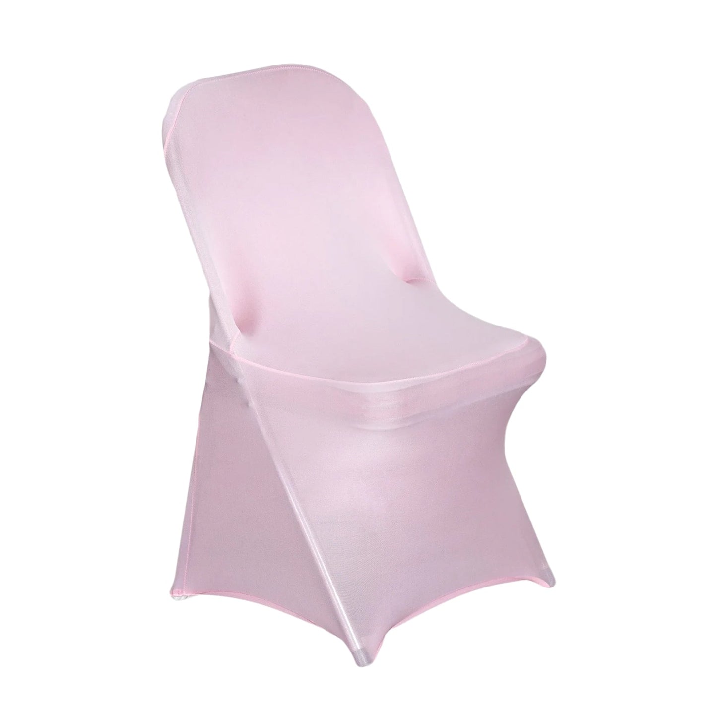10 Pack Stretch Spandex Chair Covers Pink for Folding Chairs - Durable 160GSM Fitted Slipcovers