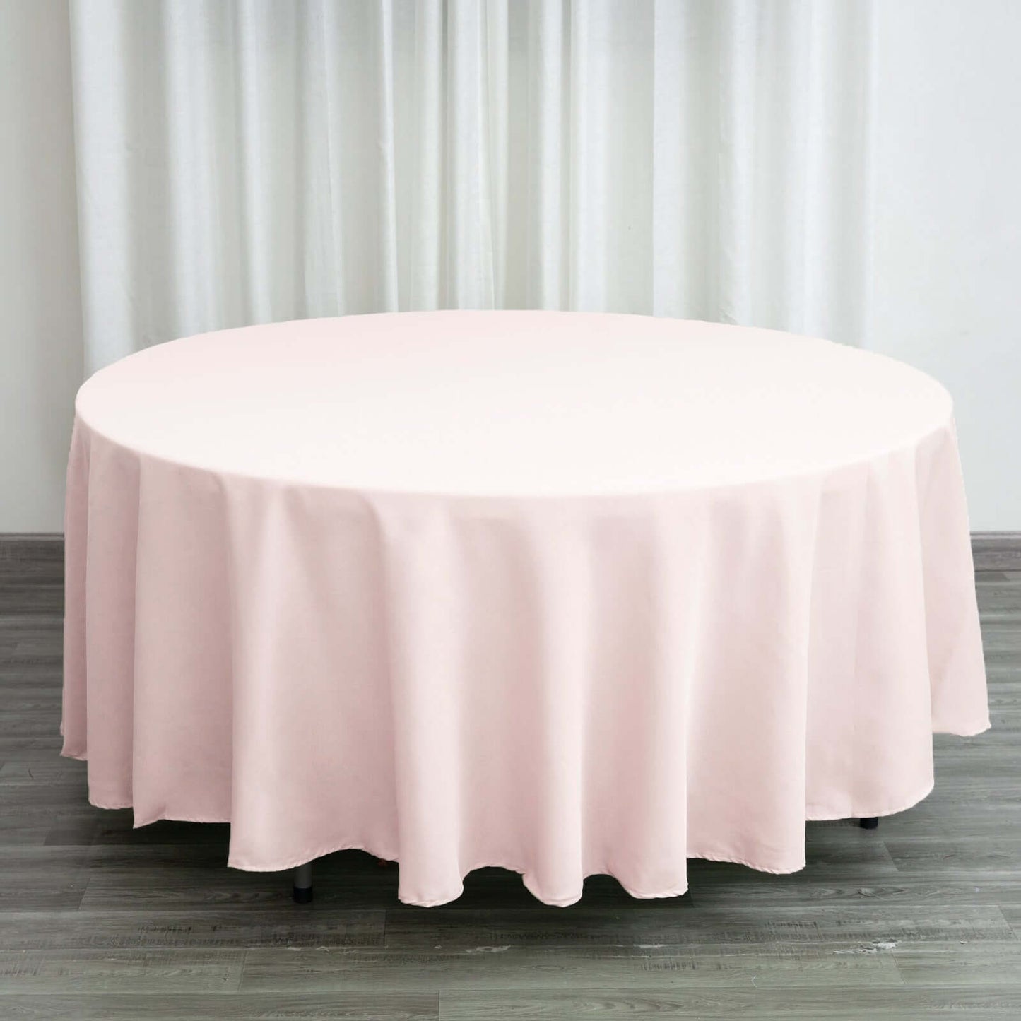 Polyester 108" Round Tablecloth Blush - Wrinkle - Resistant Table Cover - Linen Luxes