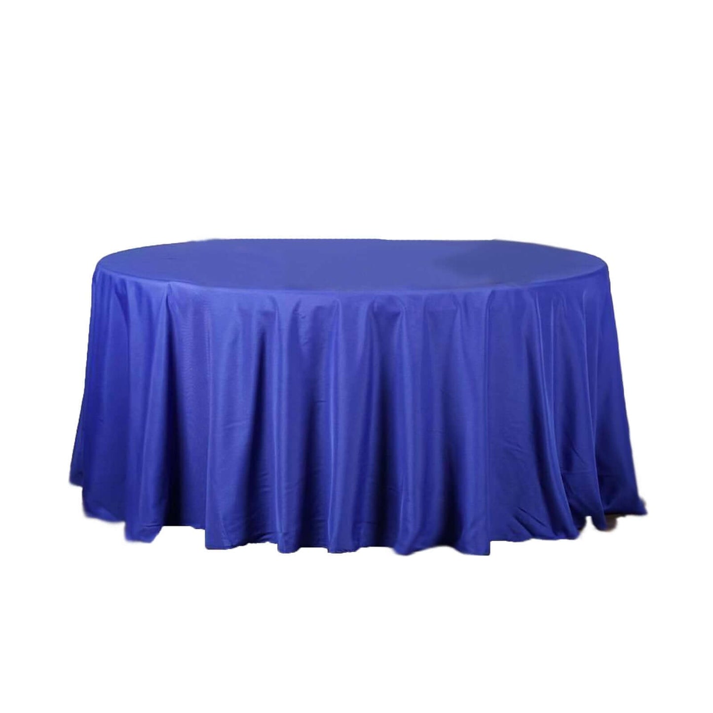 Polyester 108" Round Tablecloth Royal Blue - Wrinkle - Resistant Table Cover - Linen Luxes