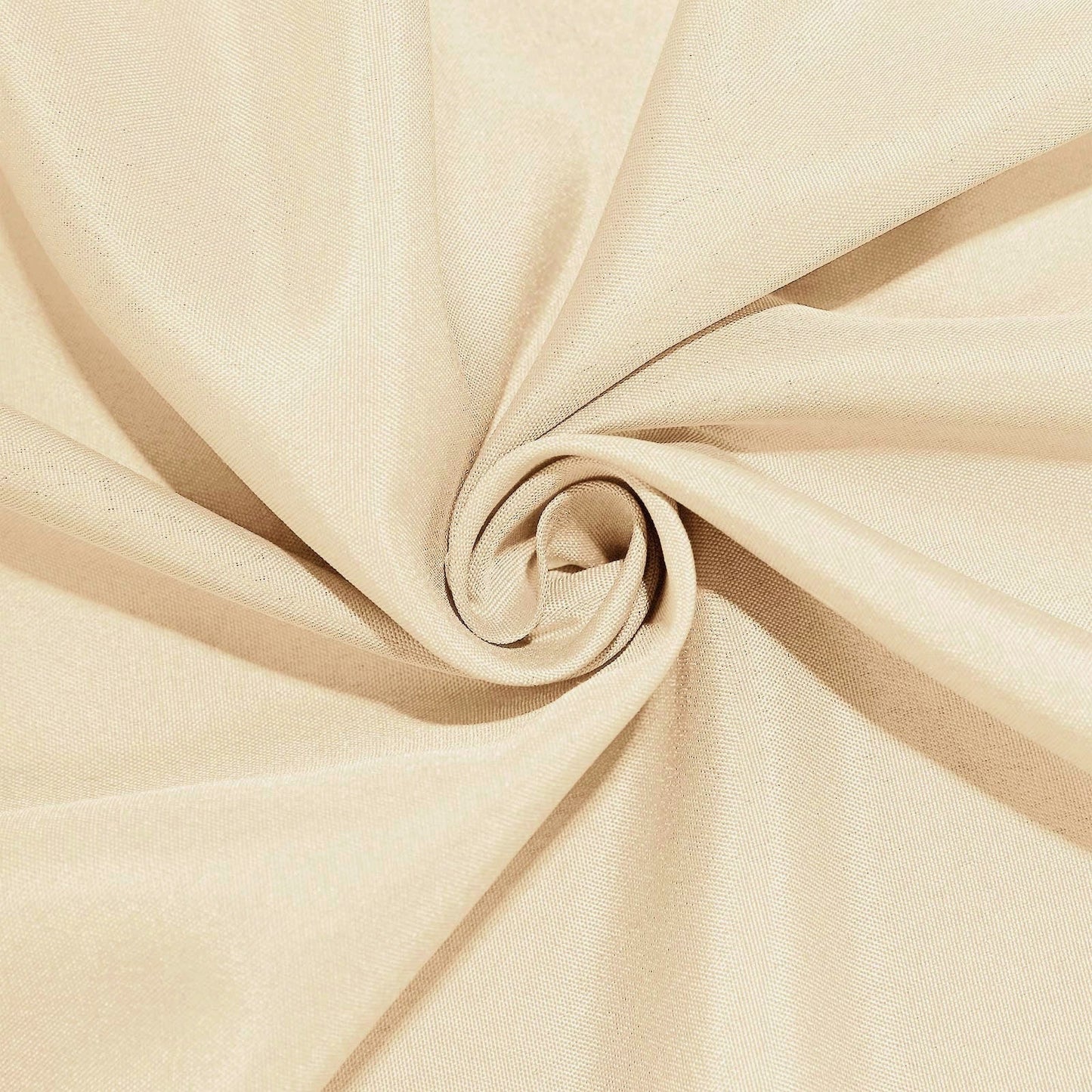 Polyester 132" Round Tablecloth Beige - Seamless Chic Table Cover - Linen Luxes