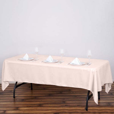 Polyester 60"x102" Rectangle Tablecloth Blush - Durable and Stylish Table Cover - Linen Luxes