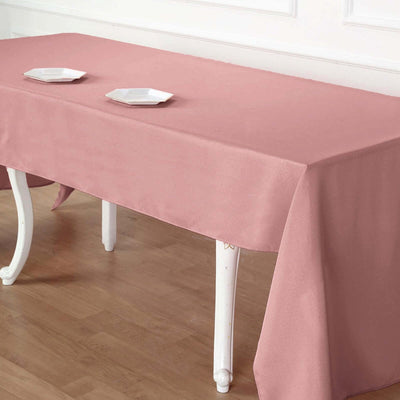 Polyester 60"x102" Rectangle Tablecloth Dusty Rose - Durable and Stylish Table Cover - Linen Luxes