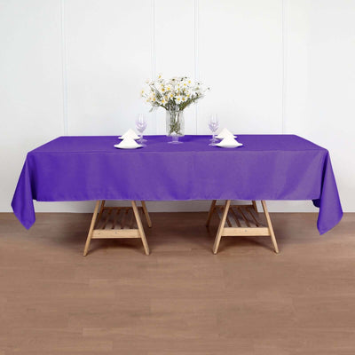 Polyester 60"x102" Rectangle Tablecloth Purple - Durable and Stylish Table Cover - Linen Luxes