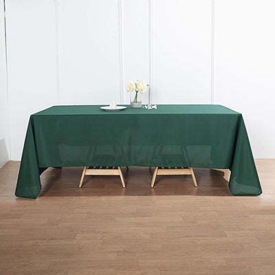 Polyester 72"x120" Rectangle Tablecloth Hunter Emerald Green - Durable and Stylish Table Cover - Linen Luxes