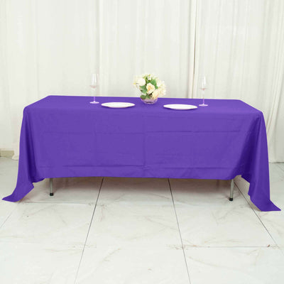 Polyester 72"x120" Rectangle Tablecloth Purple - Durable and Stylish Table Cover - Linen Luxes