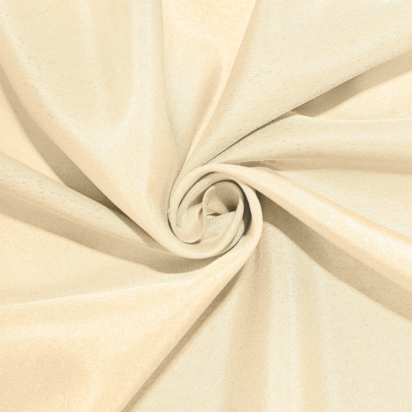 Polyester 90" Round Tablecloth Beige - Stain & Wrinkle - Resistant Table Cover - Linen Luxes