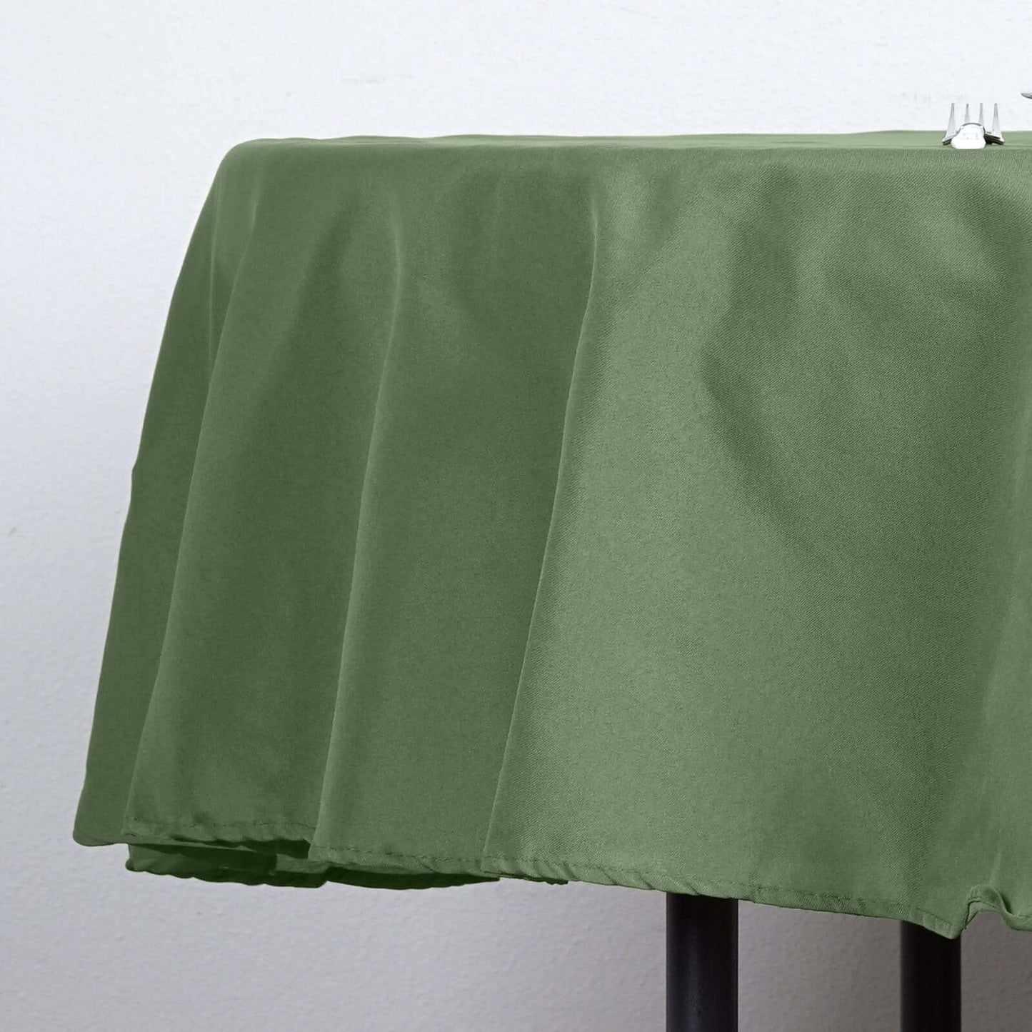 Polyester 90" Round Tablecloth Olive Green - Stain & Wrinkle - Resistant Table Cover - Linen Luxes