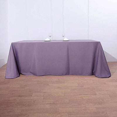 Polyester 90"x156" Rectangle Tablecloth Violet Amethyst - Seamless Wrinkle - Resistant Table Cover - Linen Luxes