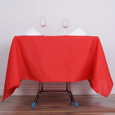 Polyester Square 70"x70" Tablecloth Red - Wrinkle - Resistant & Durable Table Cover - Linen Luxes