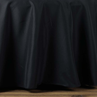 Premium Polyester 72"x120" Rectangle Tablecloth Black - 220GSM Stain - Resistant Table Cover - Linen Luxes