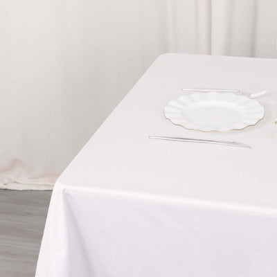 Scuba 54"x54" Table Overlay Square Tablecloth White - Wrinkle Free & Stain Resistant Table Cover