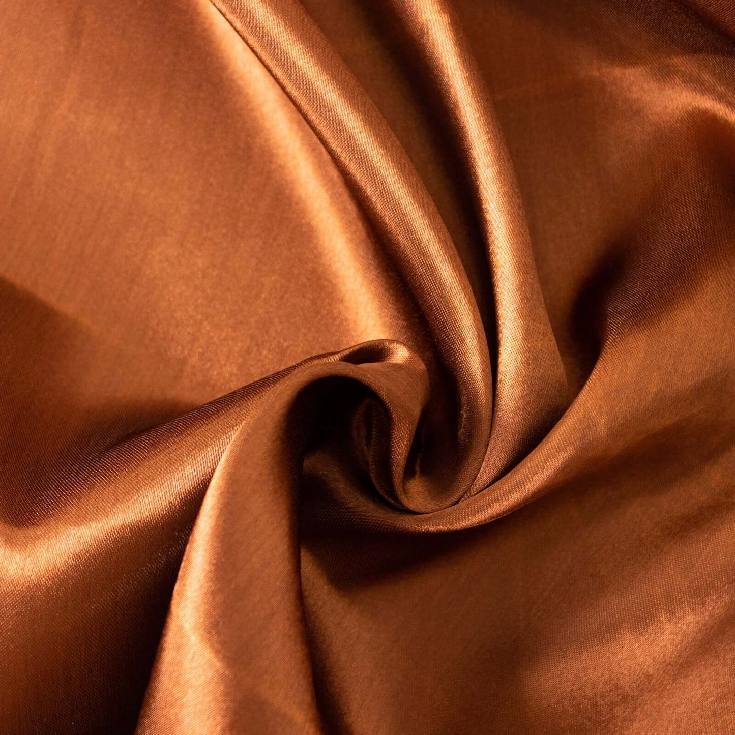 Satin 108" Round Tablecloth Cinnamon Brown - Smooth and Lustrous Table Cover