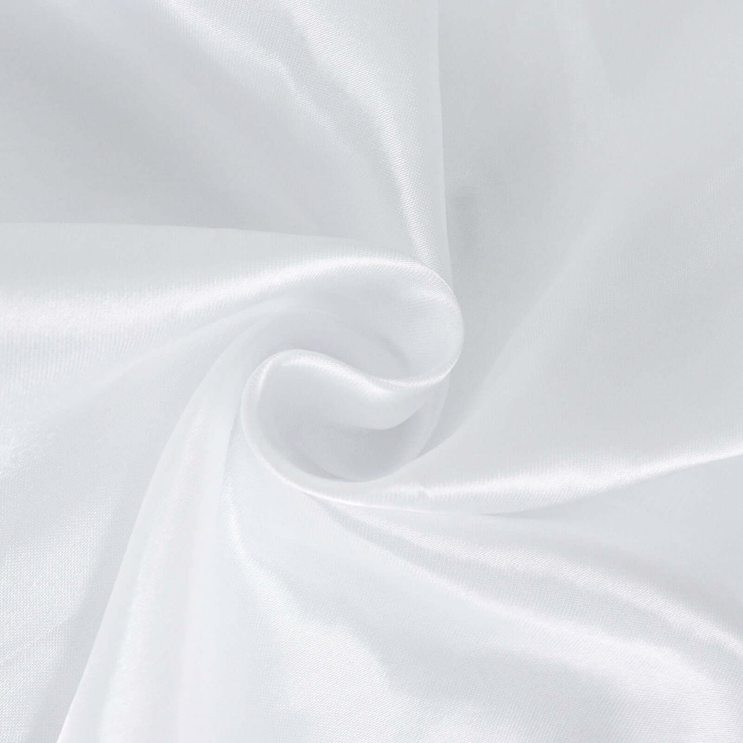 Satin 132" Round Tablecloth White - Stylish Seamless Table Cover for Weddings & Events
