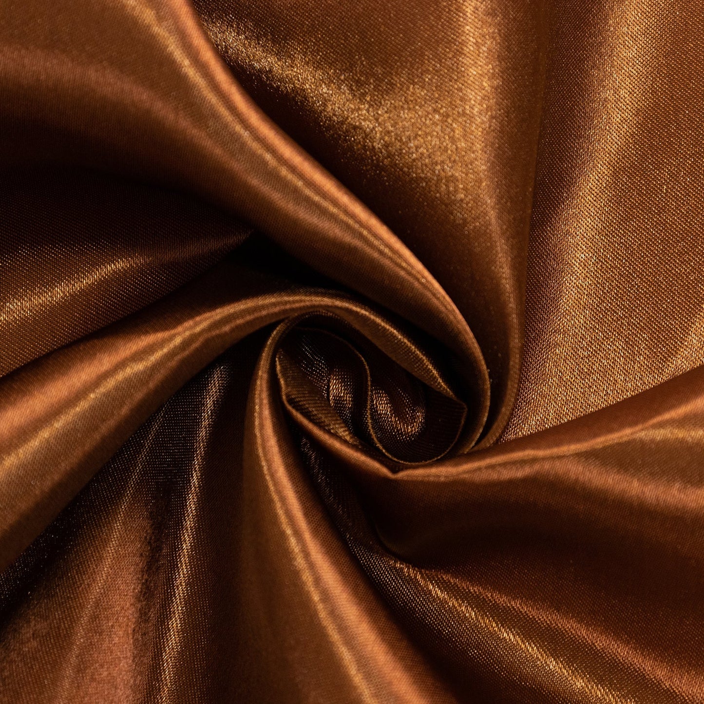 Satin 132" Round Tablecloth Cinnamon Brown - Stylish Seamless Table Cover