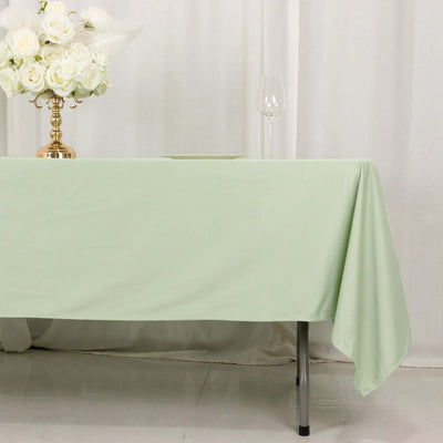 Scuba Rectangular 60"x102" Tablecloth Sage Green - Wrinkle Free & Stain Resistant Table Cover