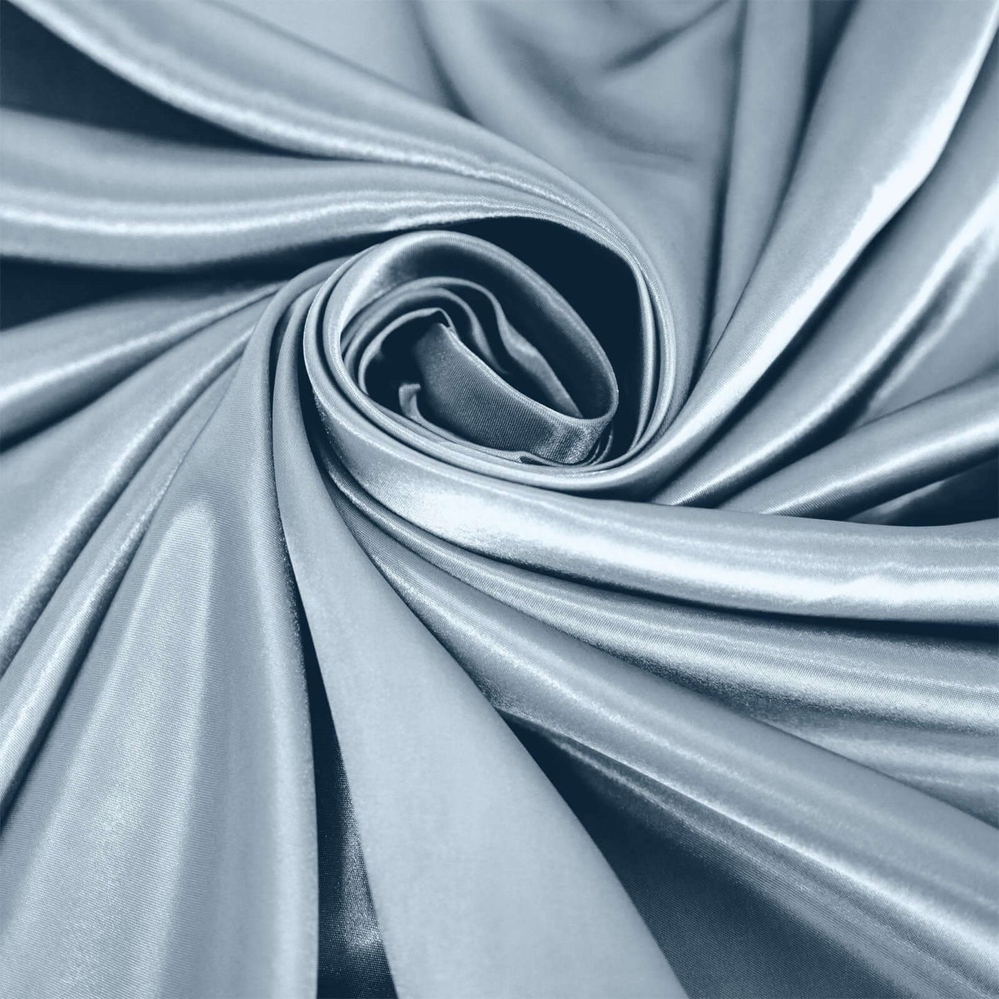 Satin 120" Round Tablecloth Dusty Blue - Stylish Seamless Table Cover - Linen Luxes