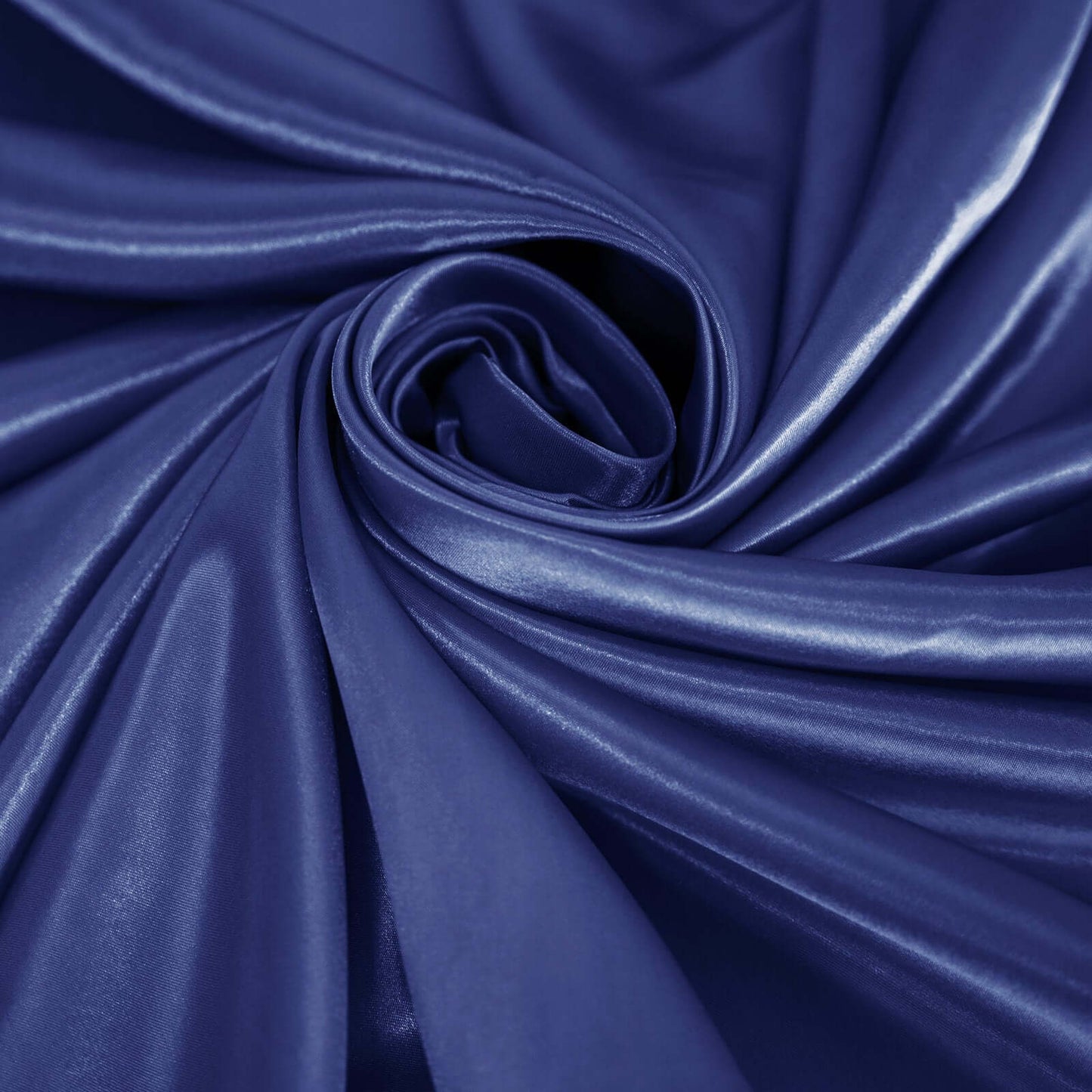 Satin 120" Round Tablecloth Navy Blue - Stylish Seamless Table Cover - Linen Luxes