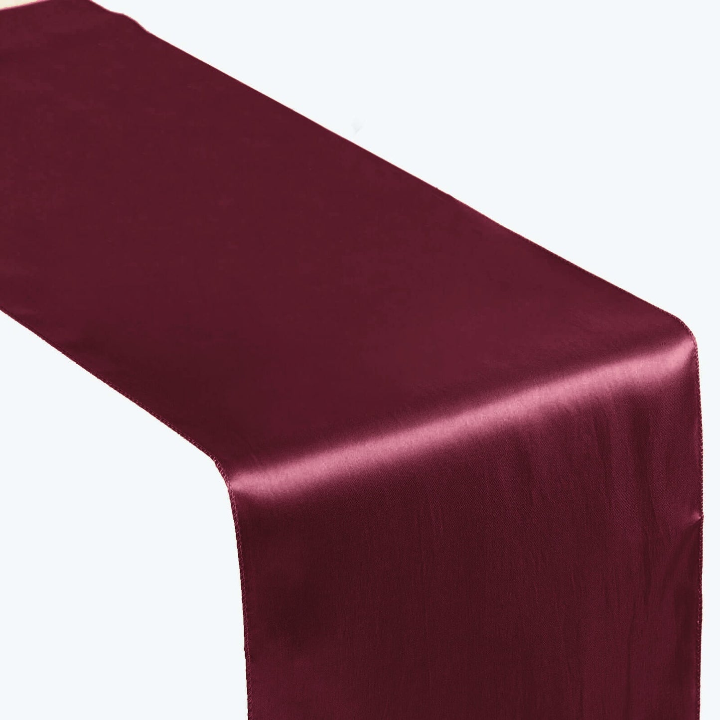 Satin 12"x108" Table Runner Burgundy - Stylish Table Linen - Linen Luxes