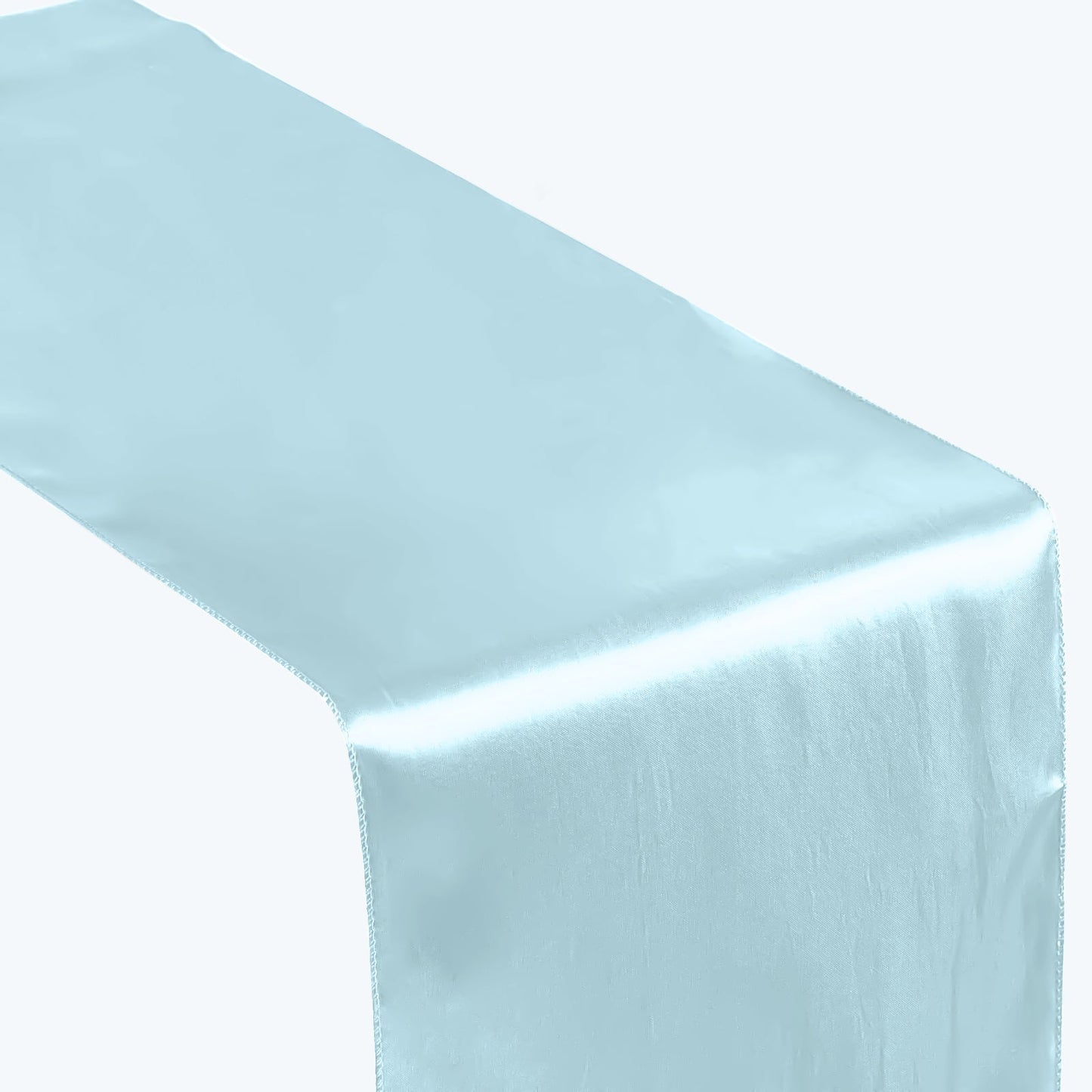 Satin 12"x108" Table Runner Light Blue - Stylish Table Linen - Linen Luxes