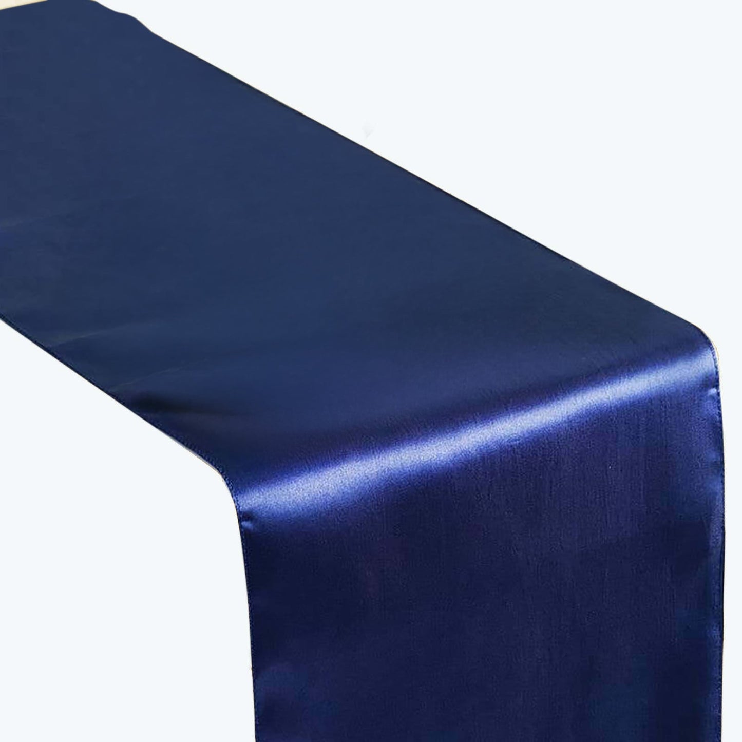 Satin 12"x108" Table Runner Navy Blue - Stylish Table Linen - Linen Luxes